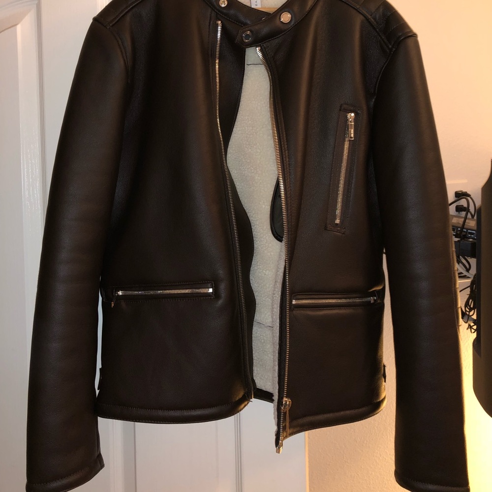Men’s leather jacket.